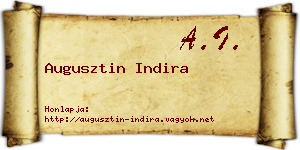 Augusztin Indira névjegykártya